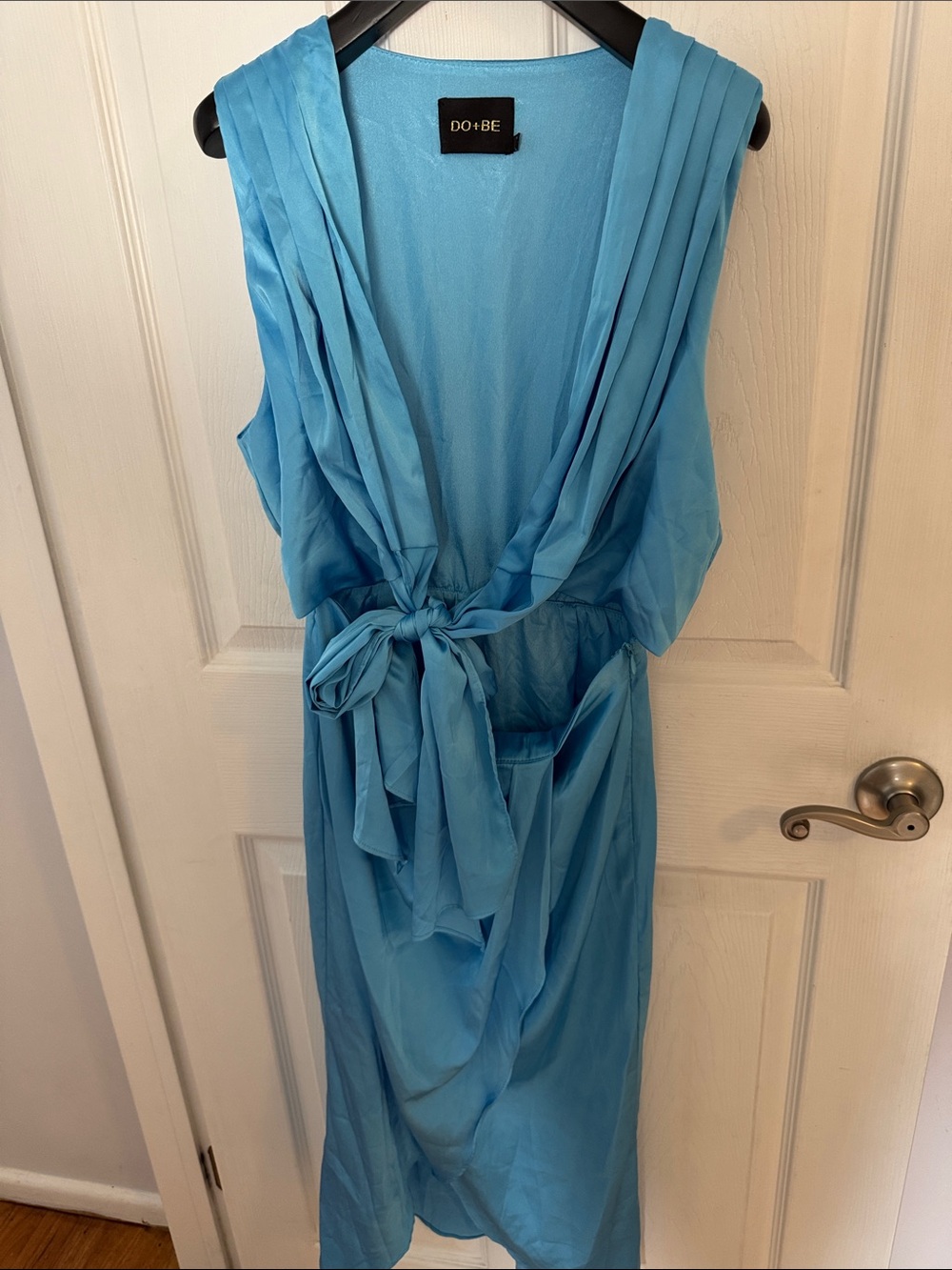 DO+BE Light Blue Sleeveless Maxi Dress with Tie Waist